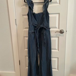 Denim pantsuit. Free people